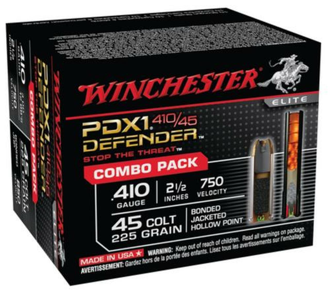 Winchester PDX1 Defender Combo Pack 10 Rounds .410 Gauge 2.5 Inch 3